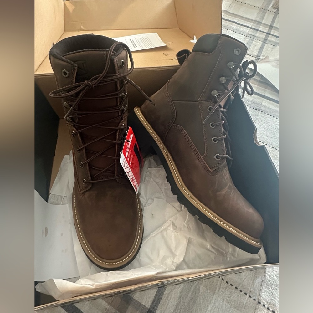Nautilus Men's Dark Brown Steel Toe Boots - Picture 2 of 7